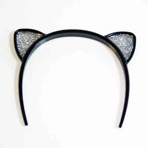 American Girl DIADEMA OREJAS DE GATO Negro Plata Brillo Brillo Brillo Muñeca Accesorio para el Cabello - Imagen 1 de 5