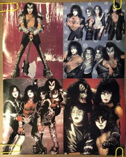 Original Vintage Poster KISS Collage Music Memorabilia Rock And Roll Music Pinup