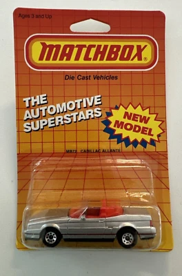 Matchbox Superfast MB 72 1987 plateado Cadillac Allante nuevo Foto 1 de 2