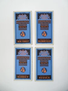 Collection Vintage Bartholomew Maps New Forest Surrey Sussex Salisbury Plain - Picture 1 of 3