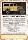 Metal Sign - 1935 Chevy Hercules Station Wagon Vintage Ad