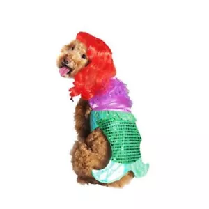 Costume Sirenetta 2 Pezzi Halloween Cane Pet Piccolo (Nuovo con etichette) - Foto 1 di 2