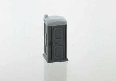 1:64 GRIS BLANCO SITIO DE CONSTRUCCIÓN PORTA-POTTY PLÁSTICO 3D A ESCALA PIEZA DIORAMA Foto 1 de 2