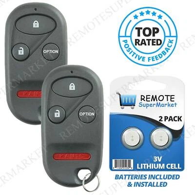 2 Replacement for Honda 03-07 Pilot 96-01 Prelude 00-09 S2000 Remote Car Key Fob Foto 1 de 4