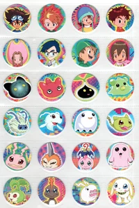 DIGIMON 01 TAZOS 140/140 FULL SET!! NAVARRETE - PERU, YEAR 2001 - Picture 1 of 9