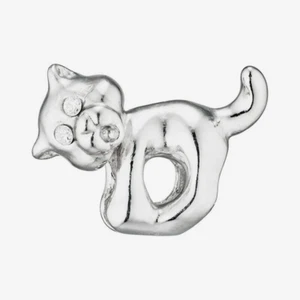 Colgante de plata colgante de cadena gato plata circonitas piedras joyería de marca - Imagen 1 de 3