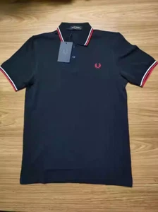 New Short Shirt Fred2 Free Tipped Perry Twin Shipping Polo Men's Sleeve M3600 UK - Picture 1 of 39