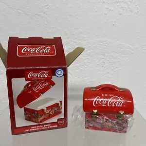 COKE - COCA-COLA LUNCH BOX SALT & PEPPER SHAKERS - Picture 1 of 4