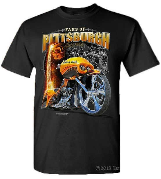 Camiseta de fútbol con temática de motocicletas Fans of Pittsburgh Foto 1 de 1
