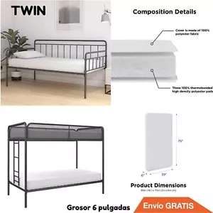 Gepolsterte Schaumstoffmatratze für Etagenbett Größe Twin Polyester hohe Dichte - Bild 1 von 12