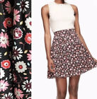 Kate Spade Mini Casa Flora Skirt Black Multi Pleated NJMU7675 $248 size 6