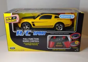 New Bright R/C Sport Ford Mustang Boss 302 Yellow Full Function Radio Control - Picture 1 of 4