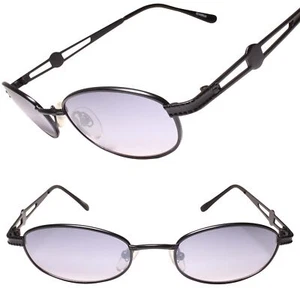90s Y2K Classic Look with Genuine Vintage Rectangle Black Stylish Sunglasses - Picture 1 of 3