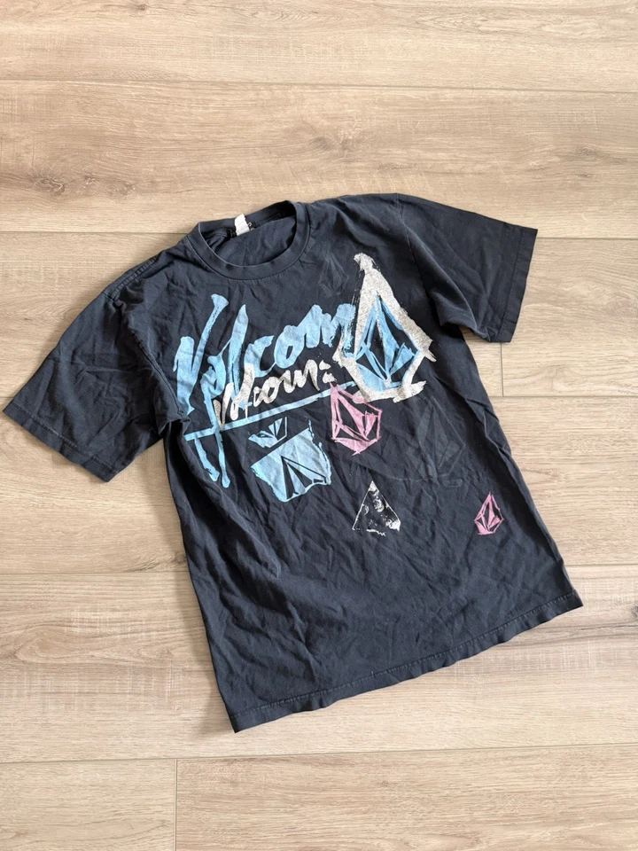 Volcom Vintage Y2K Black Stone T-Shirt Medium Skater Skate Grunge EUC - Image 1 of 2