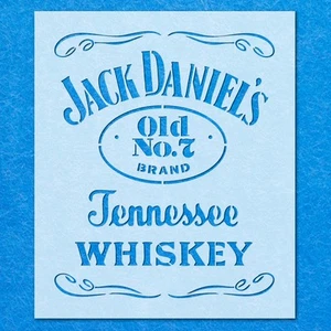 Jack Daniels Tennesse Whisky Brand Drink Bar Logo Stencil, Mylar Airbrush - Picture 1 of 30