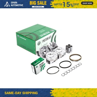 Pistões com anéis compatíveis com 02-06 Honda Civic Acura RSX VTEC 2.0L - Imagem 1 de 4