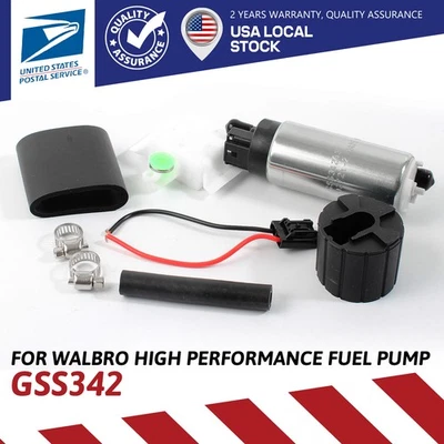 NEW 12V 255LPH Electric Fuel Pump 15-90 PSI OEM GSS342 w/Install Top Quality Kit - Изображение 1 из 4
