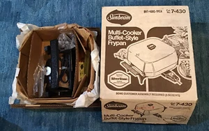VINTAGE SUNBEAM MULTI-COOKER BUFFET STYLE ELECTRIC FRY PAN MODEL 7-430 NIB - Picture 1 of 5