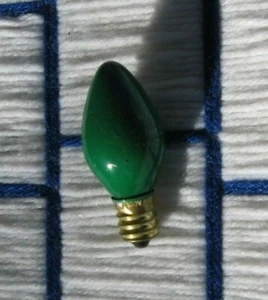 BOXof24NEW CERAMIC OPAQUE 7w GREEN C7 CHRISTMAS LIGHT bulb EXTRAboxesSHIP@$1.97* - Picture 1 of 5