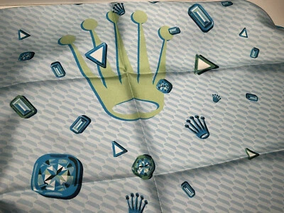 FOULARD ROLEX COLORE CELESTE NUOVO ORIGINALE 54x54 cm - Immagine 1 di 4