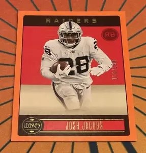 2023 Panini Legacy - Arancione - #52 - Josh Jacobs - #/199 - Foto 1 di 2