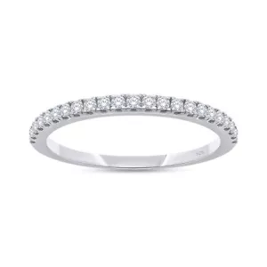 1/4 Ctw Natural Diamond Eternity Wedding Band Ring 1.7mm - Picture 1 of 9