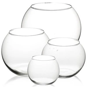 Decorative Round Glass Flower Vase Fish Bowl Balloon Centerpiece Wedding NEW - Picture 1 of 10