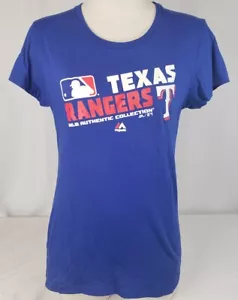 Brand New Women's Majestic MLB Texas Rangers Short Sleeve Shirt- M - Picture 1 of 2