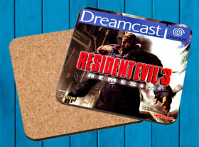 Resident Evil 3 Nemesis Sega Dreamcast Game Coaster Wood Wooden Coasters