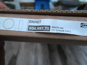 004.997.73 Nuovo Enhet Lavastoviglie Frontale Ikea 45x75 Bianco Mascherina - Foto 1 di 5