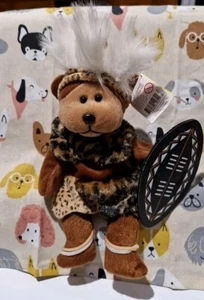 SKANSEN BEANIE KID, SHAKA THE ZULU BEAR, WITH TAG - Picture 1 of 6