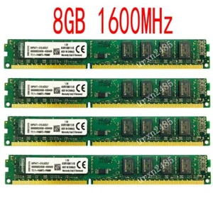 Kingston 32GB 4x 8GB PC3-12800U DDR3 1600MHz Desktop DIMM Arbeitsspeicher RAM DE - Bild 1 von 9