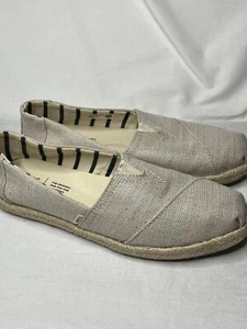 Toms Espadrillas Donna Classica Alpargata Vegan Metallizzata Taglia US 9,5W EUC - Foto 1 di 6
