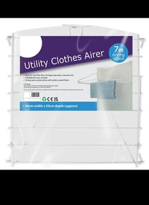 7M Over the Door Clothes Airer Dryer for Towels Washing Laundry Utility - Picture 1 of 5