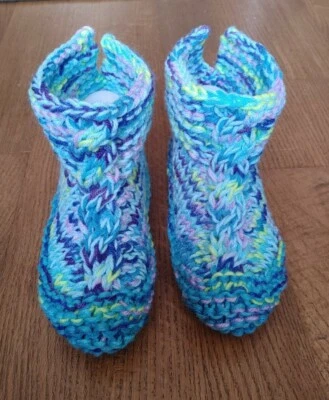 Zapatillas Tejidas Hechas a Mano Cálidas Duraderas Mezcla Phentex 100% Hechas en Canadá Foto 1 de 4