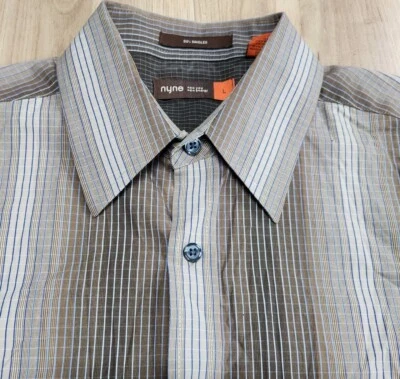 Camisa con botones estilo individual de los años 50 New You New Energy para hombre talla grande de nyne Foto 1 de 4