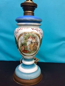 Lámpara de mesa de porcelana pintada a mano de colección - Imagen 1 de 12