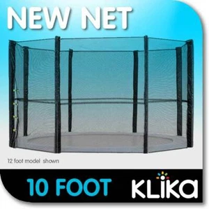 NEW 10ft REPLACEMENT TRAMPOLINE SAFETY NET OUTDOOR ENCLOSURE 8 post - Picture 1 of 5