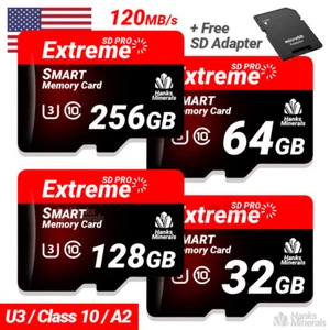 Carte mémoire pour carte micro SD 32 Go 64 Go 128 Go 256 Go haute vitesse classe 10 TF carte - Photo 1 sur 8