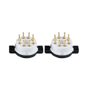 2pcs 8pin EL34 6SN7 KT88 5U4G 274B 6L6 5AR4 KT66 6V6 Octal Gold tube socket - Picture 1 of 11