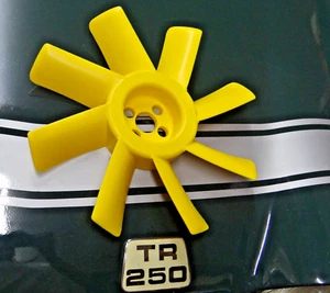 8 BLADE YELLOW ENGINE COOLING FAN TRIUMPH TR3 TR250 TR6 #308353 - Foto 1 di 5