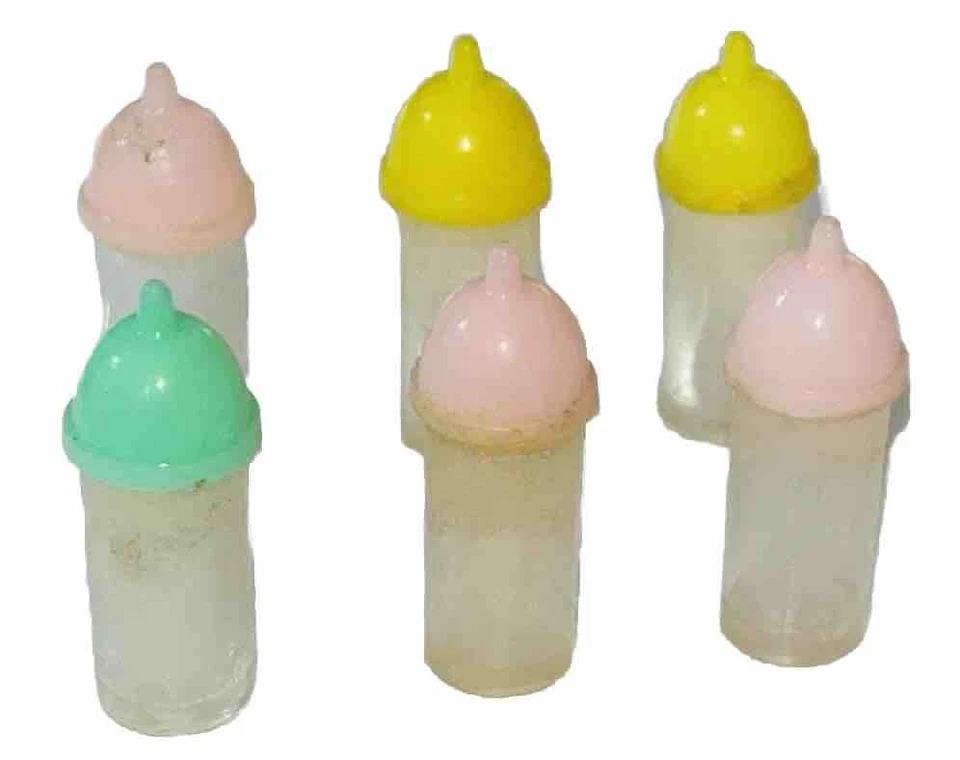 Винтажные украшения для душа миниатюрные детские бутылочки лот из 6 - Изображение 1 из 1