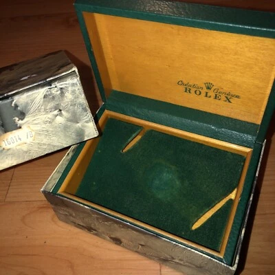 RARO Genuino Rolex 16014 Vintage Caja Reloj Caja Oyster Exterior Datejust 68.00.3 Foto 1 de 4