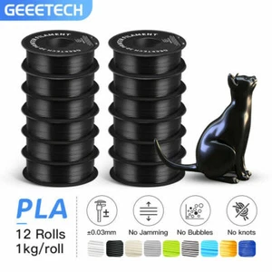 12/8 Rolls Total Geeetech 3D Printer Filament 1.75mm PETG Silk PLA Matte PLA - Picture 1 of 20