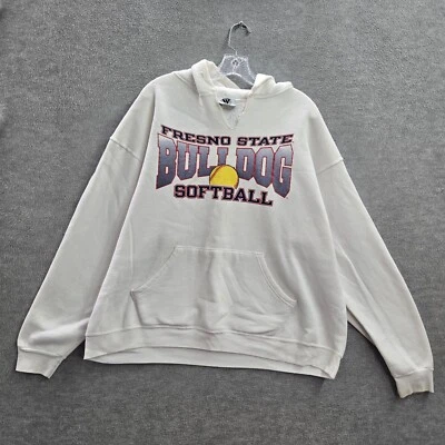 Sudadera DE COLECCIÓN Fresno State Bulldogs Hombres XL Sudadera con Capucha Softbol Años 90 EE. UU. LEER Foto 1 de 4