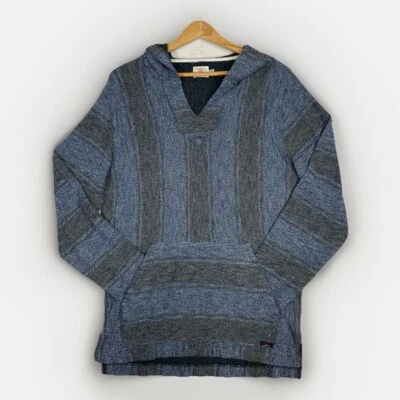 Poncho Pullover Faherty Terry Baha Sudadera con Capucha Bolsillo Canguro Para Hombre’s M Azul Medianoche Foto 1 de 4