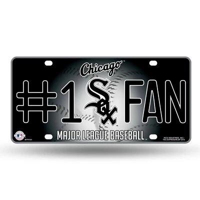 CHICAGO WHITE SOX  #1 FAN CAR TRUCK TAG LICENSE PLATE MLB BASEBALL METAL SIGN - Image 1 of 4