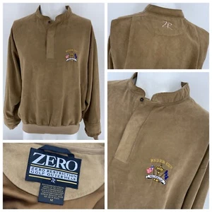 Zero Restriction 1/4 Snap Pullover M Men Brown Ryder Cup Valhalla USA YGI T4-55 - Picture 1 of 14
