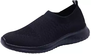 Women'S Walking Tennis Shoes - Lightweight Athletic Casual Gym Slip on Sneakers - Picture 1 of 12