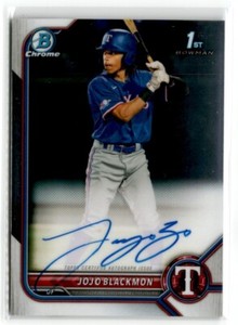 2022 Bowman Chrome Prospect Base Autographs JoJo Blackmon #CPA-JBN Auto 1st